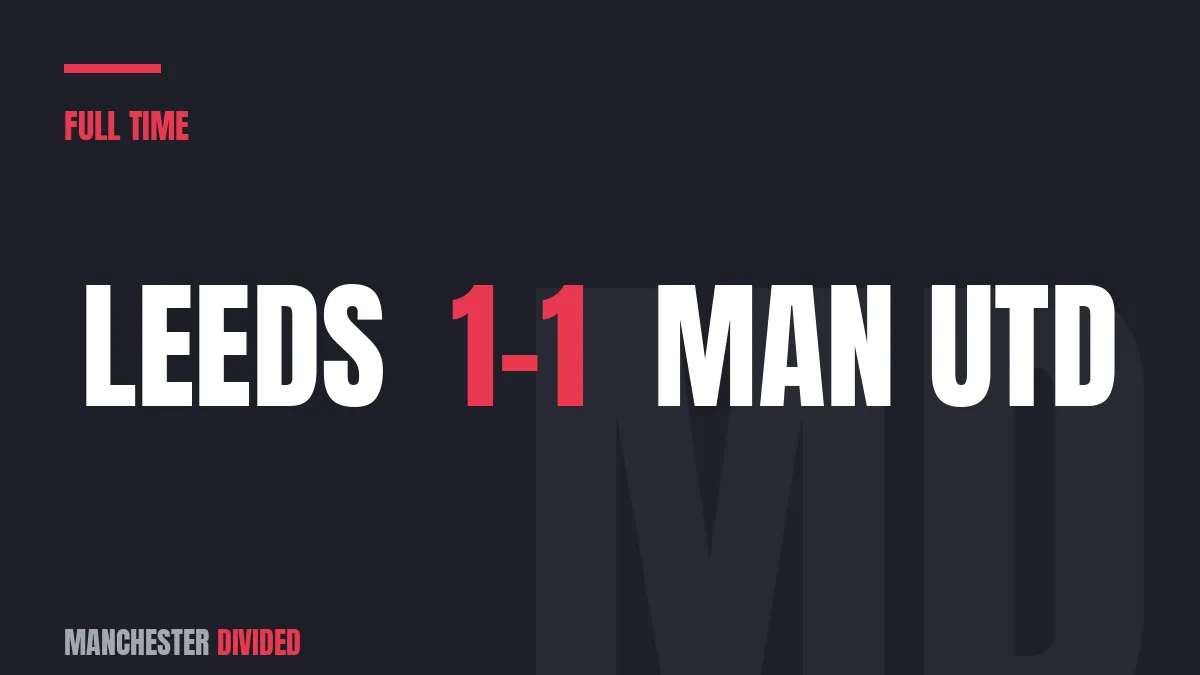 Leeds 1-1 Man Utd: no striker and no answer after the break